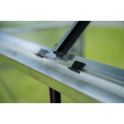 HALLS szklarnia ogrodowa ICON 8 (11,2 m2; 2,55 x 4,41 m) czarna, szkło hartowane + baza